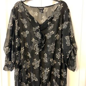 Torrid Sheer Ruffle Top